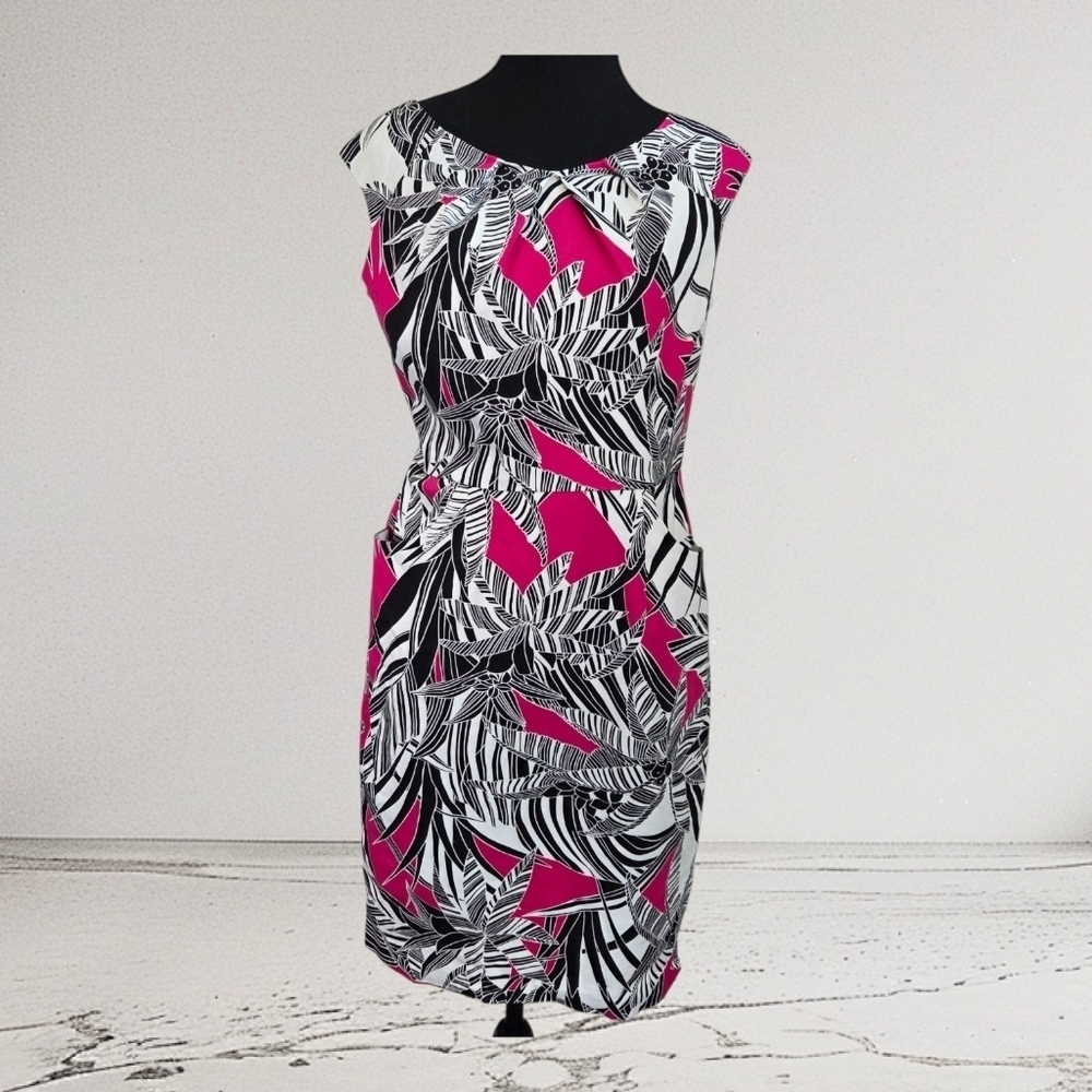 Cleo Black and Pink Dress With Front Pockets Size 8